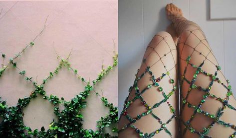 ivy tights Poison Ivy Kostüm, Elf Kostüm, Sparkly Tights, Ivy Costume, Lirika Matoshi, Anting Manik, Poison Ivy Costumes, Diy Kostüm, Idee Cosplay