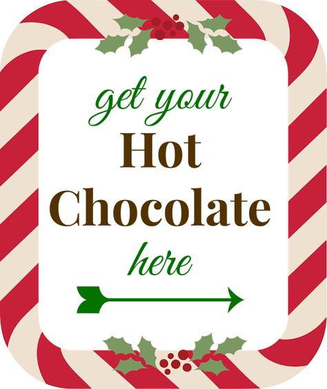 Just following Jesus in my real life...: Hot Chocolate Station - free printable to make your own! Hot Chocolate Sign Printable, Christmas Hot Chocolate Station, Hot Chocolate Bar Printable, Polar Express Christmas Party, Hot Cocoa Party, Hot Chocolate Station, Printable Signs Free, Hot Cocoa Bar Sign, Hot Chocolate Sign