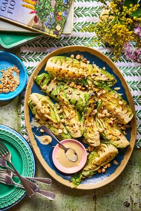 Hispi Sweetheart Cabbage Wedges Hispi Cabbage, Cabbage Wedges, Best Packing Cubes, Grilled Cabbage, Tahini Dressing, Good Housekeeping, Home Recipes, Clean Eating Recipes, Food Styling