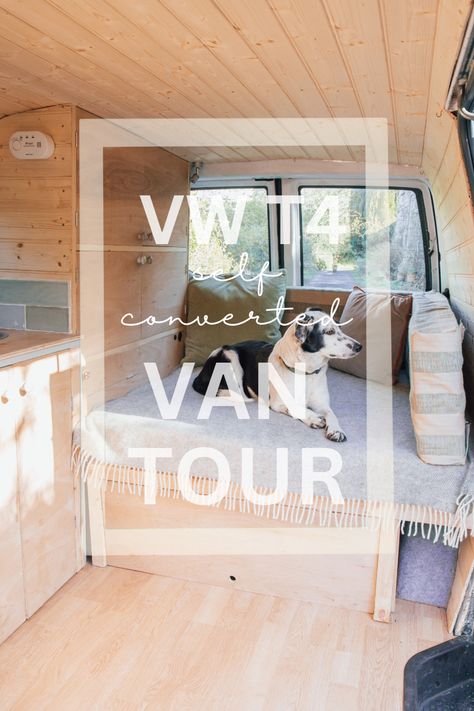 Vw T4 Camper, Camper Dog, Vw Transporter Camper, Vw T5 Camper, Design Workspace, Cosy Cabin, T4 Camper, Van Tour, T5 Camper