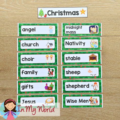 Christmas Word Wall - In My World Christmas Word Wall Free Printable, Classroom Word Wall, Lavinia Pop, Word Walls, Christmas Words, Classroom Walls, Classroom Displays, Word List, Christmas Nativity