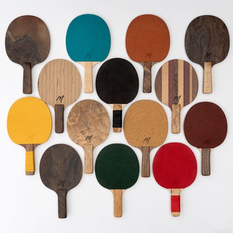 Leather Table, Table Tennis Racket, Tennis Rackets, Ping Pong Paddles, H Hotel, Showroom Design, Kids Area, Zebra Wood, Game Room Decor