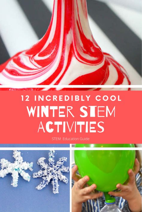 12 fun science experiments and STEM activities that are PERFECT for the winter! Christmas Science Experiments For 3rd Grade, Winter Science Kindergarten, Hot Chocolate Science Experiment, Christmas Stem Activities 4th Grade, Winter Steam Activities, Christmas Experiments, Holiday Stem Activities, Stem Activities Middle School, 5th Grade Science Projects