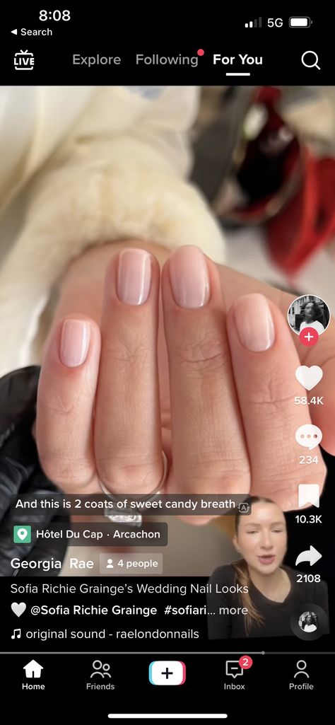 Sophia Richie, Gel French Manicure, Wedding Manicure, Makeup Nails Designs, Toe Nail Color, Braut Make-up, Sofia Richie, Neutral Nails, Bridal Nails