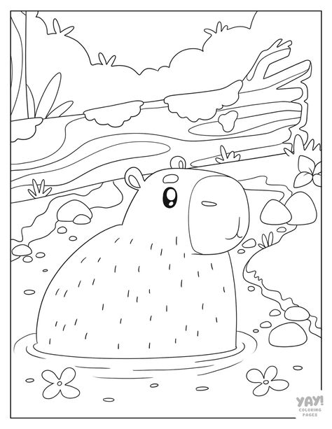 Capybara Coloring Pages (Free Printable PDFs) Color Sheets, Preschool Coloring Pages, Coloring Pages Free Printable, Coloring Pages For Adults, Coloring Apps, Education Design, Cute Coloring Pages, Download Printables, Animal Coloring Pages