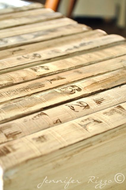 How to repurpose your Mom's old encyclopedia's into display books. Distressed Books, Neutral Books, Old Encyclopedias, Upcycled Books, Diy Old Books, Rustic Books, Rustic Bookshelf, Fireplace Room, Old Book Crafts