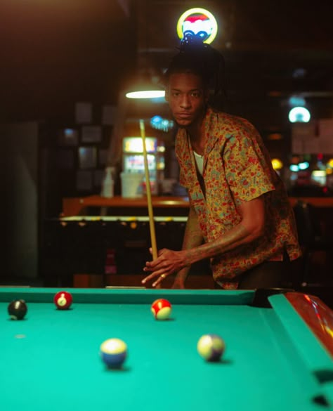 Basement Dive Bar, Gig Aesthetic, Dive Bar Outfit, Bar Photoshoot, Bar Pics, Thug Life Wallpaper, Pool Photoshoot, Male Portrait Poses, Bar Night