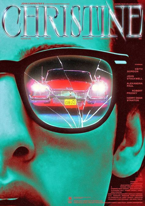 Christine 1983, Stephen King Film, Richard Carpenter, Horror Posters, John Carpenter, Horror Movie Art, John Richard, Horror Movie Posters, Alternative Movie Posters