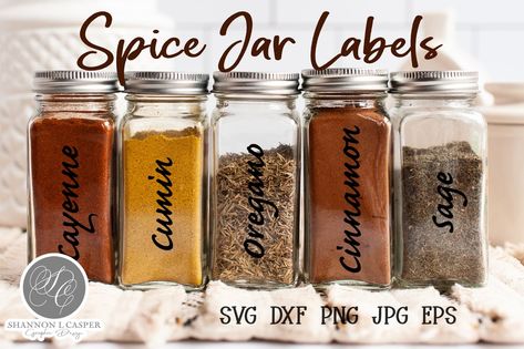 Free download with code: DIGI1S https://digi1s.com/downloads/spice-jar-pantry-labels-with-5-borders/ Jar Pantry, Container Labels, Kitchen Spice Rack, Pantry Containers, Spice Jar Labels, Honey Ginger, Kitchen Spice Racks, Retro Quotes, Rainbow Clipart