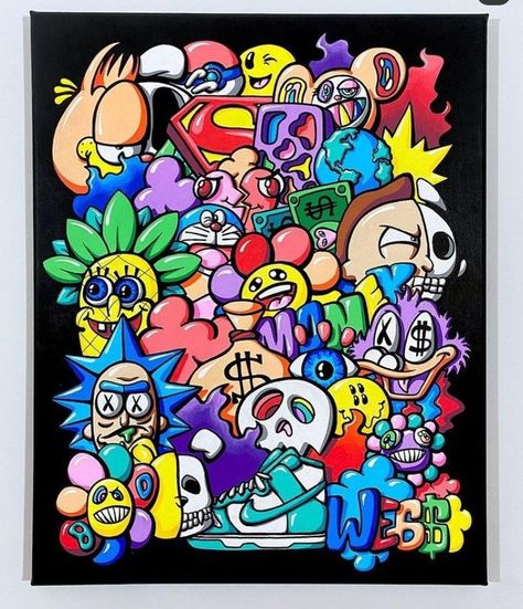 Graffiti Drawing Ideas, Graffiti Art Drawings, Easy Graffiti Drawings, Doddle Art, Arte Doodle, Desain Buklet, Posca Marker, Graffiti Doodles, Posca Art