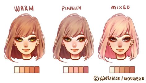 Anime Skin Tone Palette, Color Palette For Skin Tone, Skin Pallete Digital Art, Anime Skin Tone, Skin Tone Chart, Skin Palette, My Color Palette, V Chibi, Art Tutor