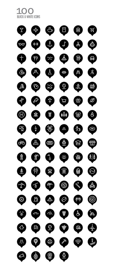 200 Map markers icons set #mobile#applications#interactive#Great Travel Graphics, Marker Icon, Map Ideas, Interactive Events, Black White Design, Map Marker, School Icon, Mobile Applications, Black And White Design