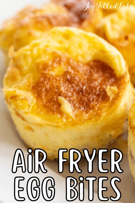 Omelet Bites, Air Fryer Egg Bites, Airfryer Breakfast, Savory Brunch Recipes, Air Fryer Recipes Breakfast, Fast Snack, Fried Breakfast, Air Fryer Oven Recipes, Joy Filled Eats