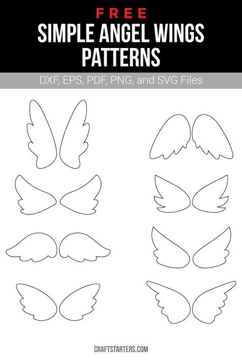 Angel Wing Outline, Simple Angel Wings, Wings Outline, Angel Wings Pattern, Angel Wing Crafts, Wings Pattern, Diy Angel Wings, Christmas Angel Crafts, Angel Wing Ornaments