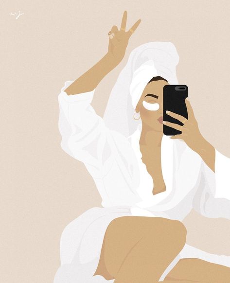 Say No Aesthetic, Esthetician Illustration, Selfcare Illustration, Queen Woman, Procreate Pocket, Facial Room, Esthetician Business, Skin Care Spa, Digital Art Girl