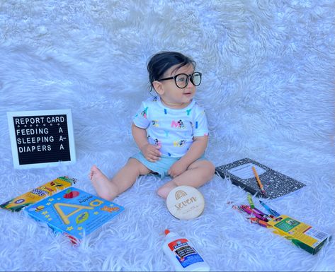 Monthly baby photography Back To School Milestone Picture, 9month Baby Photoshoot Ideas, 12 Month Baby Photoshoot, Back To School Baby Photoshoot, 9 Month Old Milestones Photo Ideas, 9 Months Baby Photoshoot Ideas, 9 Month Photoshoot Ideas, 9 Months Baby Photoshoot, 10 Months Baby Photography