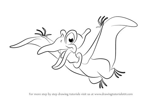 Learn How to Draw Petrie from The Land Before Time (The Land Before Time) Step by Step : Drawing Tutorials Land Before Time Coloring Pages, Nursery Drawings, The Land Before Time, Boy Coloring, Land Before Time, Dinosaur Drawing, Heart Coloring Pages, Dinosaur Illustration, Disney Art Drawings