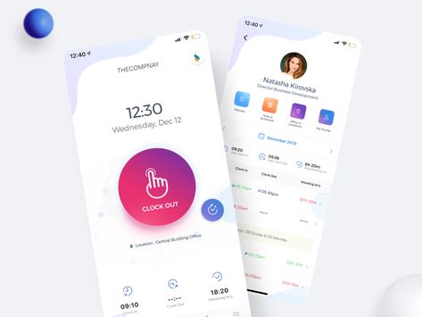 Attendance App Ui Design, Attendance App, Dashboard Ui, Tracking App, Mobile Ui Design, Web Ui Design, Ui Design Inspiration, App Ui Design, Mobile App Design