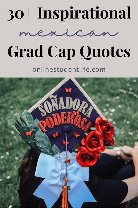 31 Stunning Mexican Graduation Cap Ideas For 2023 Spanish Graduation Cap, Latina Graduation Cap Ideas, Mexican Grad Cap, Mexican Graduation Cap, Rdh Graduation, Quotes For Graduation Caps, Cap Quotes, Mexican Graduation, Graduation Cap Ideas