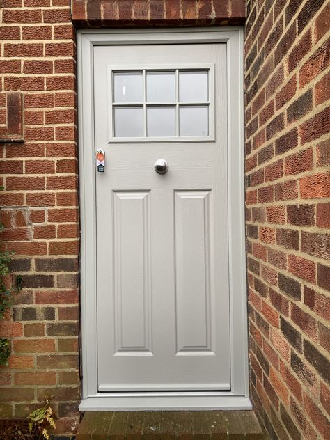 composite door 1930 Composite Front Door, Cottage Style Composite Front Door, Composite Back Door, Composite Door Ideas, 1930s Composite Front Door, Pebble Grey Front Door, Composite Doors Uk, White Composite Front Door, Cream Front Door