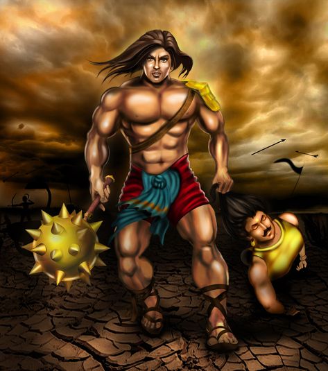 Mighty Bheema, on ArtStation at https://www.artstation.com/artwork/68VbJV Bheem Mahabharat, Mahabharat Art, God Of Wind, Demi God, Indian Mythology, Galaxy Photos, Warrior Concept Art, Great Warriors, Green Background Video