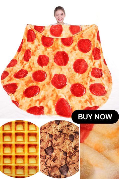 Funny Blankets, Food Blankets, Pizza Blanket, Pizza Taco, Food Furniture, Round Blanket, Taco Pizza, Theater, Buy Now