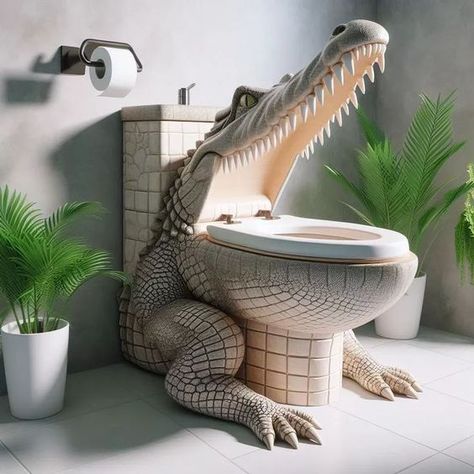 Whimsical Bathroom Ideas, Crazy Bathrooms, Cool Toilets, Whimsical Bathroom, Unusual Furniture, Best Funny Photos, Unique Furniture Design, Playful Decor, Bathroom Decor Ideas Colors