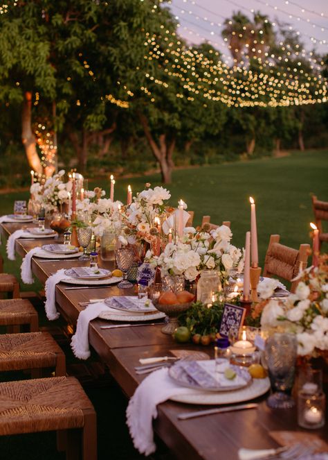 Mexico Wedding Reception, Lake House Wedding, Wedding Planning Binder, Flora Farms, Twinkly Lights, Yard Wedding, Cabo Weddings, Outdoor Dinner, Fairy Wedding