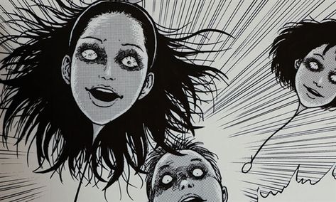 Junji Ito Balloon Head, Hanging Balloons, Ipad Lockscreen, Horror Manga, Manga Wall, Japanese Horror, Anime Head, Anime Nails, Neon Evangelion