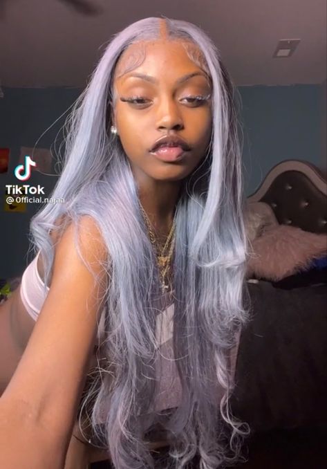 Hair Color For Dark Skin, Blessed Week, Frontal Wig Hairstyles, Birthday Hairstyles, Birthday Hair, Lavender Hair, Pretty Hair Color, Dope Hairstyles, 17th Birthday