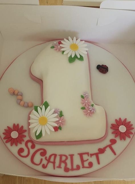 Number 1 shaped birthday cake 1 Shape Birthday Cake, One Shaped Cake 1st Birthdays, 1 Shaped Birthday Cake, Cake Designs For 1 Year Girl, 1st Birthday Cake Girl, Girls 1st Birthday Cake, Cake Designs For Girl 1year, 1 St Birthday Cake Girl Year Old Ideas, Shaped Birthday Cake