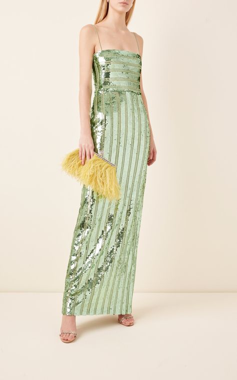 Minimal Sandals, Sequined Gown, Silk Clutch, Designer Profile, Velvet Midi Dress, Current Trends, Green Sequins, Fantasy Dress, Couture Collection