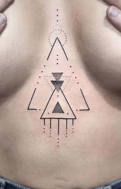 125 Trendy Underboob Tattoos You’ll Need to See - Tattoo Me Now Unique Underboob Tattoo, Under Breast Tattoo, Underboob Tattoos, Geometric Flower Tattoo, Underboob Tattoo Designs, Toe Tattoos, Think Tattoo, See Tattoo, Tattoo Me