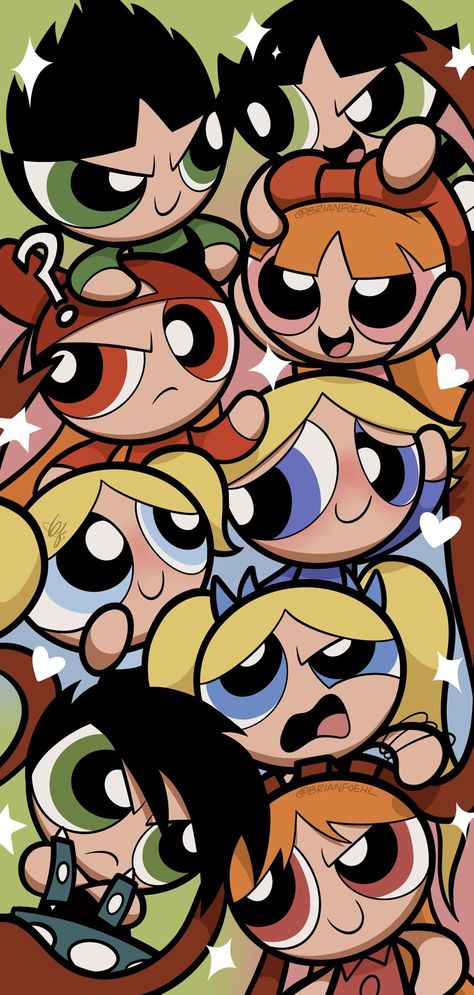 Ppg X Rrb, Ok Ko Cartoon Network, Super Nana, Powerpuff Girls Wallpaper, Powerpuff Girls Fanart, Abstract Art Images, Rowdyruff Boys, Ppg And Rrb, Powerpuff Girl