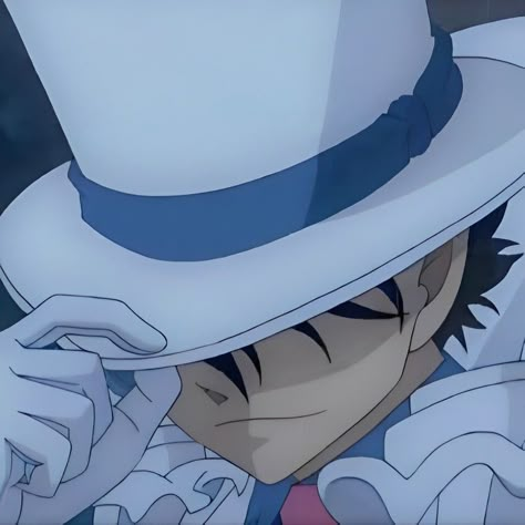 Kaito Kid Icon, Detective Conan Characters, Kaitou Kid, Kaito Kuroba, Kuroba Kaito, Phantom Thief, Conan Edogawa, Shinichi Kudo, Magic Kaito 1412