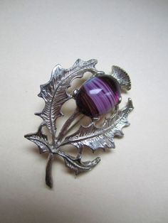 Outlander Gifts, Scottish Jewellery, Celtic Wedding Rings, Celtic Wedding, Scottish Thistle, Tying The Knot, Art Nouveau Jewelry, Celtic Designs, Purple Glass