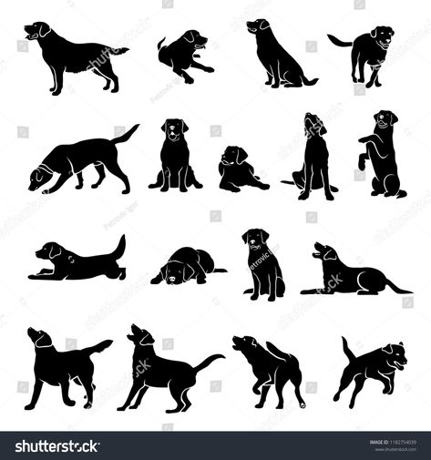 Dog Illustration Labrador, Labrador Retriever Outline Tattoo, Labrador Illustration Drawing, Labrador Retriever Silhouette, Labrador Silhouette Tattoo, Labrador Retriever Illustration, Black Labrador Illustration, Labrador Dog Tattoo, Black Labrador Tattoo