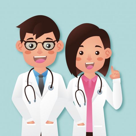 Cute doctor couple Premium Vector | Free Vector #Freepik #freevector #baby #family #woman #medical Doctor Couple, Nursing Wallpaper, Medical Clip Art, Doctor Drawing, School Border, Happy Baisakhi, Canine Drawing, Medical Wallpaper, Nurse Art