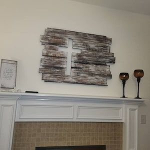 Wood Cross Wall Art, Rustic Wood Cross, Confirmation Party, Wood Wall Cross, Cross Wall Art, Rustic Cross, Rustic Porch, Wood Craft Projects, Wooden Crosses