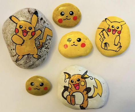 Pokemon Painted Pebbles Pokemon Painted Rocks Pikachu Painted Pebbles Pikachu Painted Rocks Raichu Painted Pebbles Raichu Painted Rocks Pikachu Rock Painting, Summer Store, Painted Pebbles, Painted Rock Animals, Homemade Art, Painted Rocks Kids, Painted Rocks Diy, Paint Rock, Pet Rocks