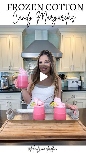 Frozen Cotton Candy, Brown Sugar Pop Tarts, Cotton Candy Drinks, Margarita Salt, Candy Videos, Cocktail Drinks Alcoholic, Fresh Squeezed Juice, Candy Drinks, Slice Of Lime