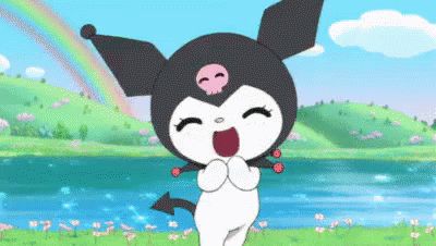 Kuromi GIF - Kuromi Manga Cartoon - Discover & Share GIFs Kuromi Gif, The Sky, Gif, Rainbow