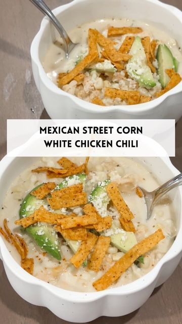 Macy Blackwell Recipes, Corn Chili, Macy Blackwell, Chicken Bone Broth, White Corn, Mexican Street Corn, Street Corn, White Chicken Chili, Mexican Street