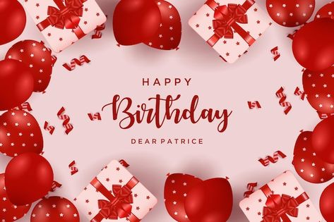 Happy birthday background with red ballo... | Premium Vector #Freepik #vector #luxury-birthday #happy-birthday-balloons #birthday-balloons #happy-birthday-banner Happy Birthday Red Background, Red Birthday Background, Happy Birthday Background, Gifts Banner, Happy Birthday Wallpaper, Luxury Birthday, Birthday Wallpaper, Happy Birthday Love, Vector Banner