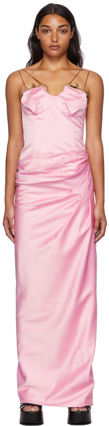 Sleeveless satin dress in pink. Supplier color: Pink Bubblegum Pink Dress, A Night At The Opera, Satin Maxi, Satin Gown, Satin Maxi Dress, Pink Maxi Dress, Bubblegum Pink, Guest Dresses, Satin Dresses