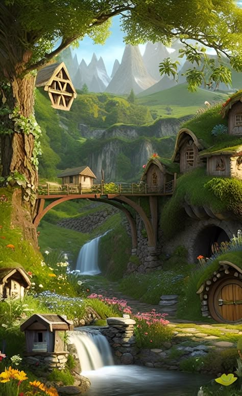 Nature 4k, Fantasy Cottage, Mountain Landscape Photography, Nature Videos, Fairytale Photography, Amazing Buildings, Fantasy City, Fantasy Castle, Flower Art Images