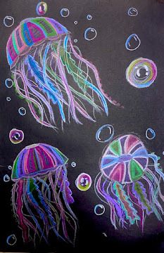 Jelly Fish Art Project, Ocean Elementary Art, Jelly Fish Craft For Kids, Jellyfish Art For Kids, Under The Sea Art Projects, Ocean Art For Kids, Jelly Fish Craft, Under The Sea Art, Ocean Art Projects