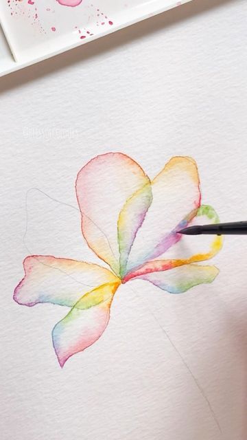 Transparent Flowers, Watercolor Lettering, All Videos, I Have Done, All Video, Have You Seen, Art Techniques, Watercolour Painting, Diy For Kids