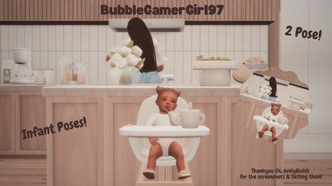 Sims Infants, Infants Cc, Infant Cc, Toddler High Chair, Sims Finds, Sims 4 Cc Patreon, Sims Poses, Ts4 Poses, Sims Baby