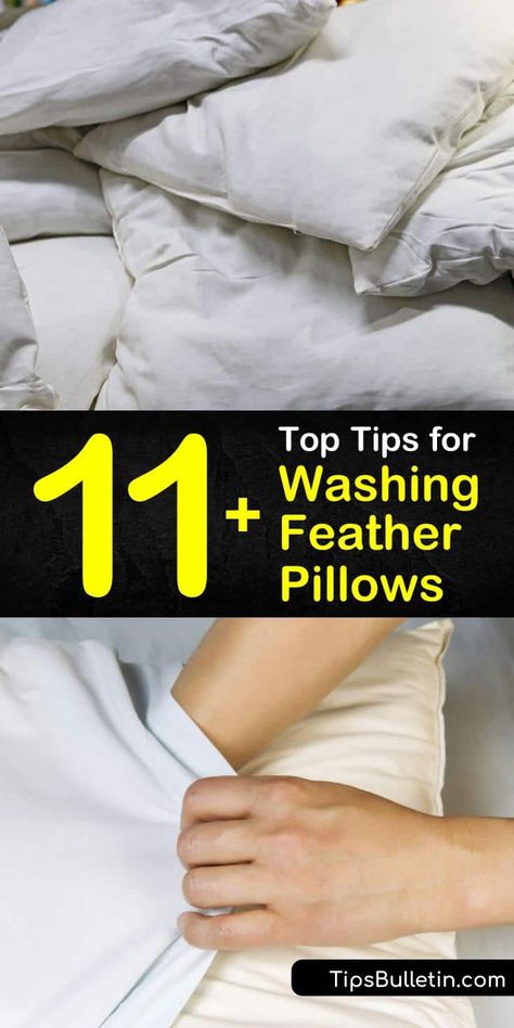 How To Wash Throw Pillows, Wash Feather Pillows, Cleaning Pillows, Clothes Detergent, Diy Household Cleaners, Cleaning Maid, Wash Pillows, How To Clean Pillows, Feather Bed